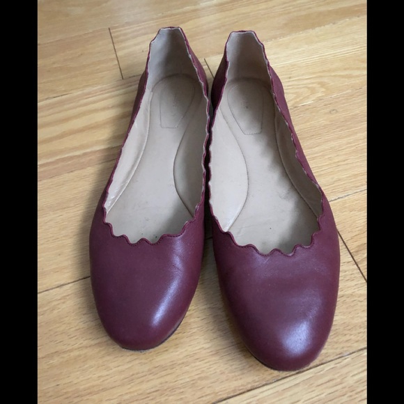 Chloe Shoes - Chloe Lauren Scalloped Flats Size 41